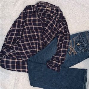Hollister Plaid Top